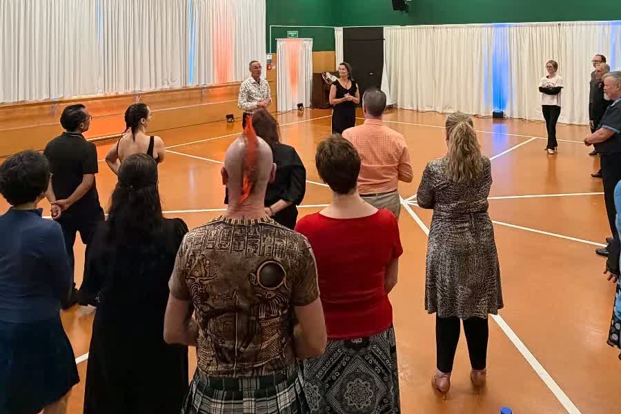 Rachell and Peter van der Veek teaching a workshop