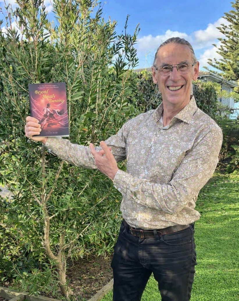 Peter van der Veek with his book Beyond Strictly Dancing